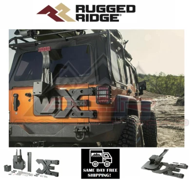 Kit portador de neumáticos de alta resistencia Rugged Ridge apto para Jeep Wrangler JK 2007-2018 Foto 1 de 4