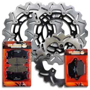 Yamaha F+R Brake Disc Rotor + Pads FZ6 FZ600 Fazer (2 Piston Caliper)[2004-2007] - Foto 1 di 5