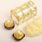 (Gold 7cm)12X Hollow Candy Box Chocolates Container Ornamnet Gift Jar Dec SD