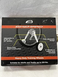 BIKEHARD- HD BICYCLE TRAINING WHEELS TO FIT 20"-26” WITH 220LB MAXIMUM WEIGHT - Picture 1 of 11