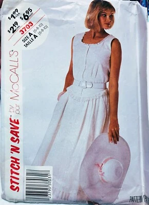 Dress Sewing Pattern Uncut Size 6 8 10 McCall's  Stitch N Save 3703 - Image 1 of 2