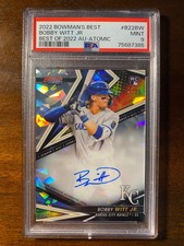 2022 Bowman's Best Bobby Witt Jr. #B22-BW RC Atomic Auto /25 PSA 9 Royals
