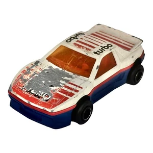 1980 Majorette 200 Series Pontiac Fiero #206 White Blue Red 1:55 Made in France - Picture 1 of 3