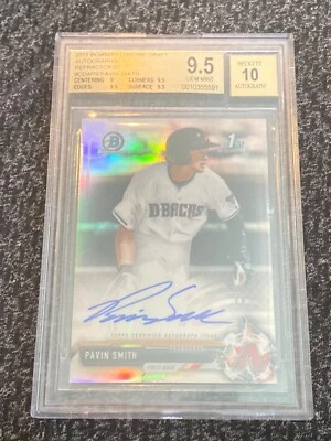 Pavin Smith 2017 bowman chrome refractor #253/499 bgs 9.5 - Image 1 of 2