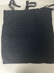 POTTERY BARN navy blue  cotton pick stitched quilted EURO sham - Picture 1 of 4