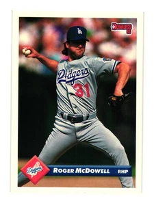 1993 Donruss #350 Roger McDowell Los Angeles Dodgers - Picture 1 of 2