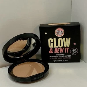 Soap And Glory Glow & Dew It Pressed Highlighting Powder Gold Shimmer New In Box - Picture 1 of 10