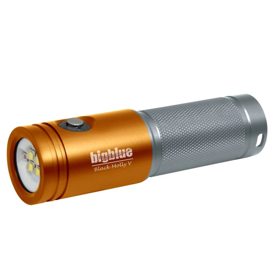 Luz de buceo LED Bigblue AL2600XWP-II 2600 lúmenes haz extra ancho naranja/plateado Foto 1 de 1
