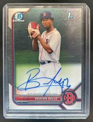 2022 Bowman Brayan Bello Chrome Auto 1st Prospect #CPA-BB Red Sox - Image 1 of 2