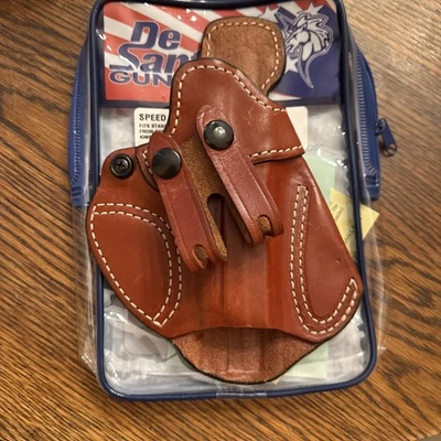 DeSantis Tan Leather Cozy Partner Holster, Right hand, Fits 1911 4"-5", IWB - Image 1 of 4