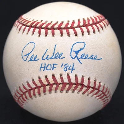 Pee Wee Reese Salón de la Fama 84 Firmado Oficial Liga Nacional de Béisbol JSA LOA #YY22844 Foto 1 de 4
