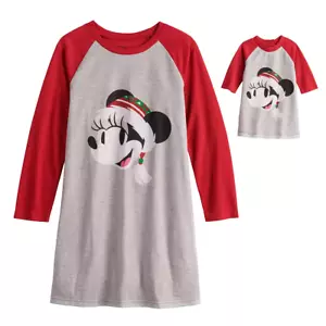 Disney's Minnie Mouse Girl's Size 8 Family Night Gown & Doll Gown Set - Picture 1 of 6