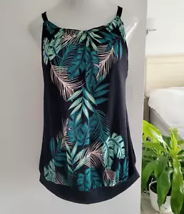 Cacique Lane Bryant Plus SZ 20 Women Swim Black No Wire Tankini Layer - Picture 1 of 8