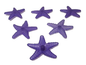 (33740) LOTE 10 ADORNOS PLASTICO ESTRELLA MAR AZUL - Picture 1 of 1
