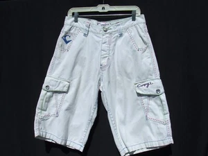 Coogi Mens  Very Rare  Shorts Baggy Y2K Hip Hop with  Colorful Stitching Sz W 32 - Picture 1 of 12