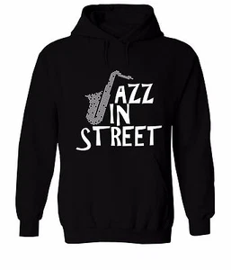 Jazz In Street Music Hooded Sweater Jacket Pullover Hoodie Mens Cool Hoody Tops - Picture 1 of 22