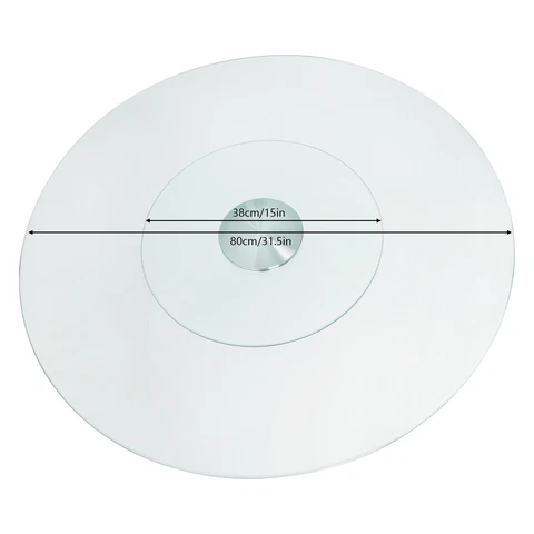Lazy Susan Tempered Glass Turntable Rotating Serving Tray for Dining Table Cover
