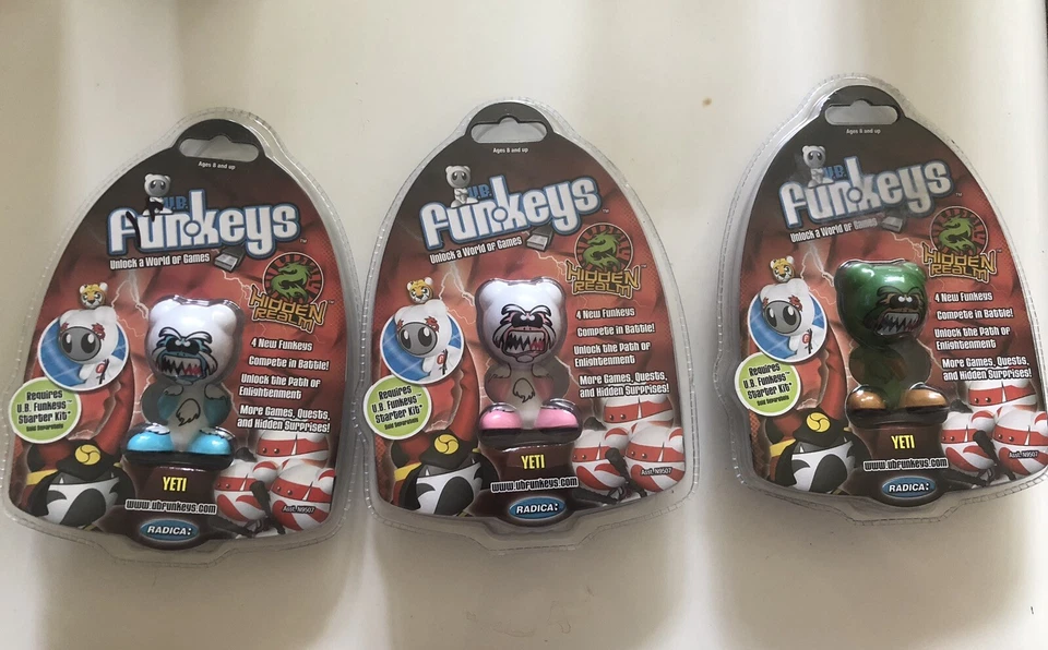UB Funkeys Yeti All Three Common Rare Very Rare Brand New Sealed - Image 1 of 2