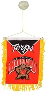 NCAA Maryland Terrapins 3.5" x 4.5" Red Mini Banner Flag - Picture 1 of 2