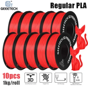 10x 1kg/Roll Geeetech Regular PLA Red 3D Filament Accurate Printing Consumables - Afbeelding 1 van 7