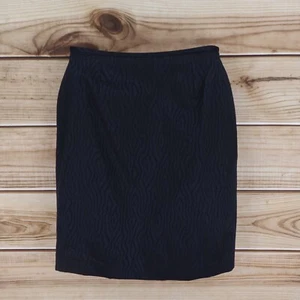 Liz Claiborne Suits Pencil Skirt Womens Size 8P Black Geometric Business Career - Picture 1 of 6