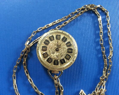 Lucerne Swiss made Kettenuhr/Taschenuhr mechanisch Damen  mit 80 cm langer Kette - Bild 1 von 4