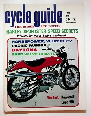 1969 June Cycle Guide Motorcycle Magazine Harley-Davidson Sportster Speed Secret - Image 1 of 4
