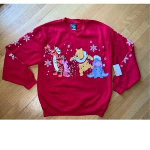 Neu mit Etikett - MED Disney Winnie Puuh Weihnachten Sweatshirt mit Rundhalsausschnitt Urlaubsgrafik - Bild 1 von 6