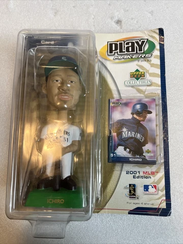 Upper Deck Play Makers Bobblehead Ichiro 2001 MLB Edition Rookie Year new Cover