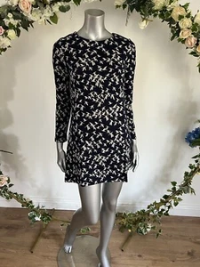 JOULES Womens Dress Tunic Size 10 Navy Geese Bird Print Jersey NEW FREEPOST MY78 - Picture 1 of 24