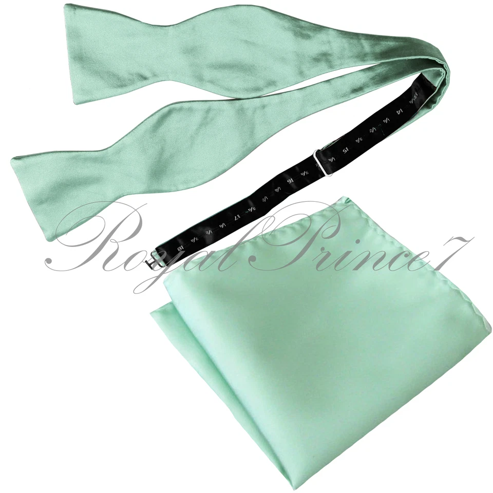 NUEVO PARA HOMBRE SÓLIDO Microfibra Auto Corbata Pajarita Y Pañuelo Cuadrado de Bolsillo Conjunto Foto 1 de 1