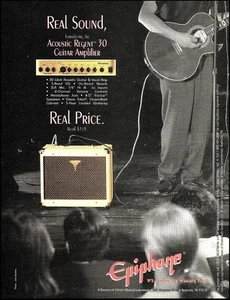 1997 Epiphone Acoustic Regent 30 guitar amplifier original 8 x 11 amp ad print - Picture 1 of 3