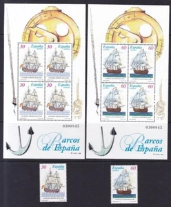 1996 - España - Edifil 3415/3416 + SH3415/SH3416 - Barcos de Epoca - MNH - Imagen 1 de 1