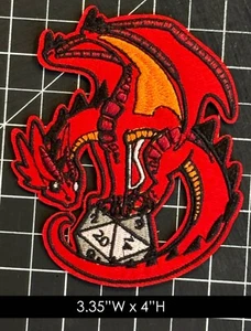 Dungeons & Dragons: Drache bestickt Bügelbild Patch - Bild 1 von 3