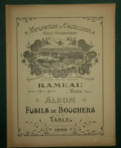 Manufacture de coutellerie Rameau,Album des fusils de bouchers et de tables 1902 - Picture 1 of 6