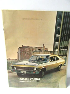 GM Dealer 1969 Chevy Nova Prospekt Original Chevrolet Booklet - GL325 - Bild 1 von 3
