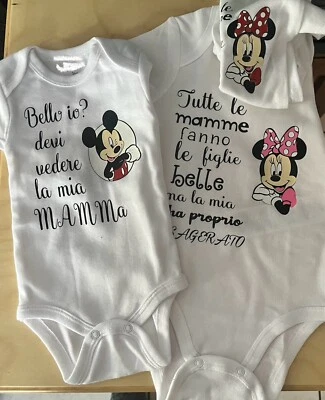 Body neonati, personalizzabile, nome, frase, immagine, regalo, benvenuto - Immagine 1 di 4