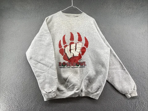 Vintage 1994 Rose Bowl Wisconsin Badgers Crewneck Sweatshirt Mens Size XL USA Cover