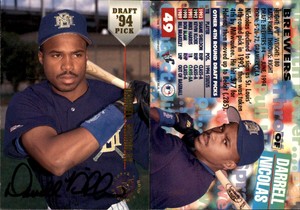 Darrell Nicholas Signed 1994 Stadium Club Draft Picks #49 Card