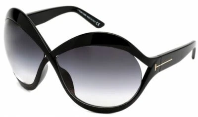 Tom Ford CARINE 902 01B Shiny Black / Gray Gradient Sunglasses 71mm - Image 1 of 2