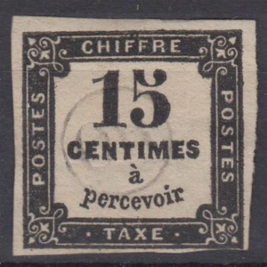 FRANCE CLASSIQUE : TAXE N° 3 RRR OBLITERATION DE FACTEUR OR ENCERCLE - Picture 1 of 2