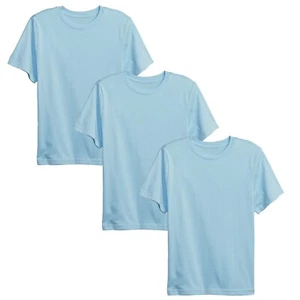 Boys Short Sleeve Crew Neck Premium Soft Cotton Blend TShirt (XS-2XL) NEW 3 PACK - Picture 1 of 29
