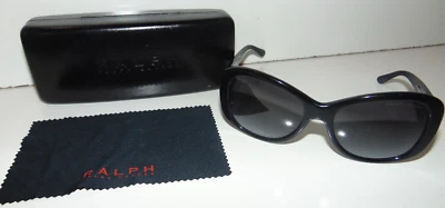 Gafas de sol para mujer Ralph Lauren RL 8144 5001/8G negras 56 mm con estuche original ** Foto 1 de 4