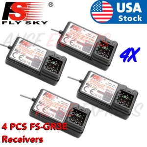 4PCS Flysky FS-GR3E AFHDS 3CH Receiver For RC Car FS-GT2 FS-GT3B FS-GT3C US - Picture 1 of 13
