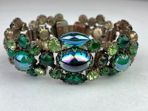 KRAMER Vintage Bracelet Easter Egg Watermelon Stone RARE Gorgeous - Picture 1 of 22