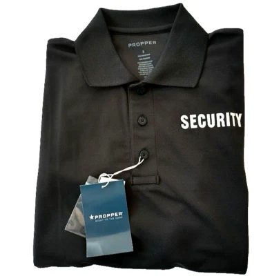 Propper Men's Small Short Sleeve Security Uniform Dri Fit Polo Shirt Black - Image 1 of 4