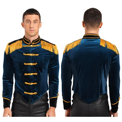 Men's Military Drummer Parade Jacket Prince Coats Uniform Tuxedo Jacket Costume - Image 1 of 3