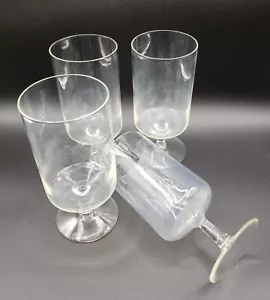 MCM Goblets Straight Sided Water Wine Glasses, Parfait Cups, Footed Set of 4 - Picture 1 of 7