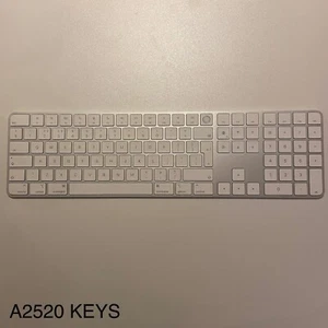 A2520 Apple Magic Keyboard z podkładką numeryczną 1x biały wymienny klucz i zawias - Zdjęcie 1 z 1