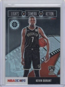 2019-20 PANINI HOOPS PREMIUM STOCK KEVIN DURANT NETS LIGHTS CAMERA SILVER PRIZMS - Picture 1 of 1